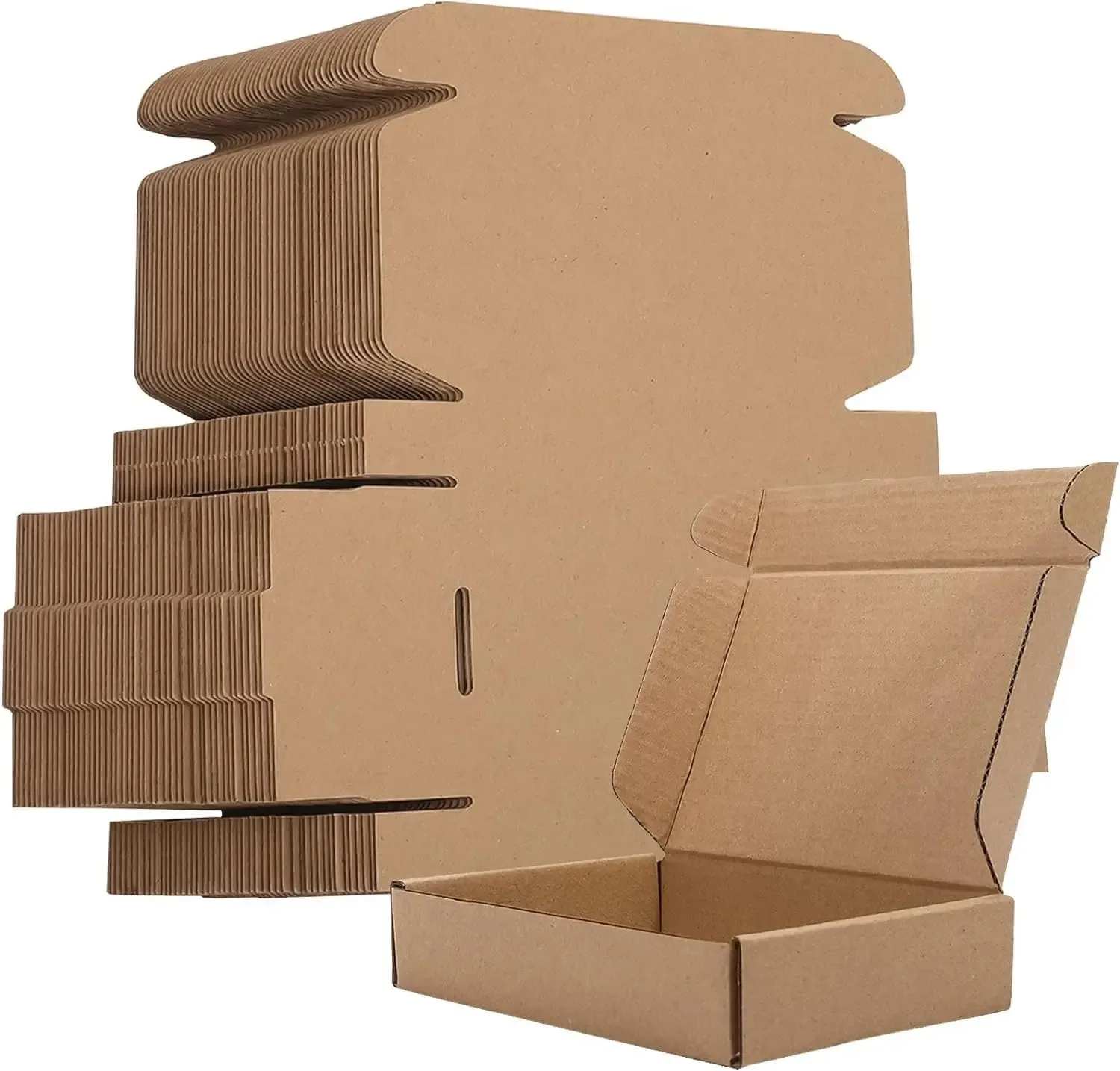 20PCS 골판지 상자 메일러-흰색/갈색 골판지 배송 상자 메일러, 이동 및 Craf 용 골판지 상자 메일러 배송 상자