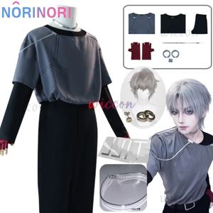 Anime Alien Stage Till 코스프레 의상 Till Wig 그레이 까마귀 티셔츠 바지 여성 남성 파티 할로윈 카니발 롤 플레잉 슈트