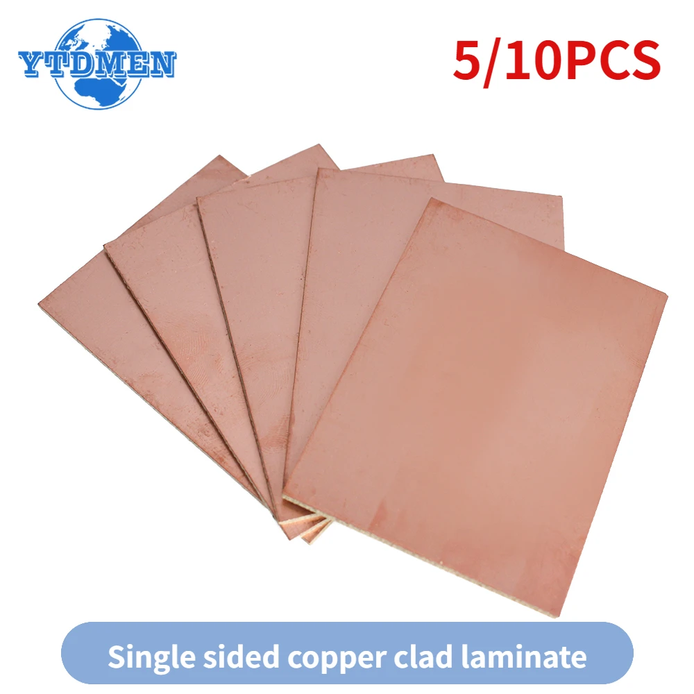 5/10PCS FR4 PCB 5x7cm 10x15cm 단일 측면 구리 클래드 플레이트 DIY PCB 키트 Arduino 용 라미네이트 회로 기판