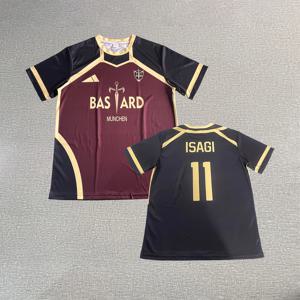 남성 티셔츠 Blue Lock Bastard MUNCHEN T 셔츠 Anime Cos ISAGI KAISER 티셔츠 여성 의류 탑 미국 사이즈 140g Fabric