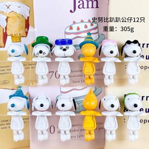새로운 Hipper 천사 스누피 블라인드 박스 컴퓨터 휴대 전화 장식 장식 카와이 미니 그림 애니메이션 모델 아이 생일 선물