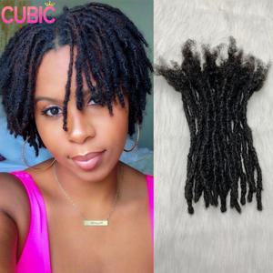 8 인치 Inter Locs 100% Boho Braids 인간의 머리카락 Dreadlock 확장 원시 브라질 머리 전체 수제 실제 Loc 확장 0.6cm
