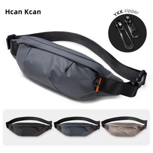 HcanKcan Multifuctional 남자 허리 가방 패션 Crossbody 가방 야외 스포츠 가슴 가방 전화 팩 방수 사이클링 숄더 백