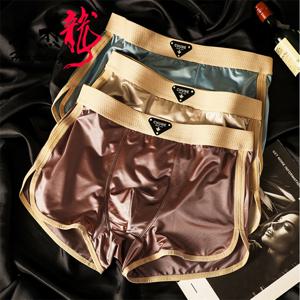복서 hombre 새틴 calzoncillos hombre 얼음 실크 플러스 사이즈 남자 속옷 통기성 섹시한 tоy mens boxer shorts para hombre 3XL