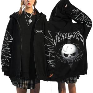 KPOP DominATE Tour Merch FELIX HAN BANGCHAN CHANGBIN HYUNJIN SEUNGMIN LEE KNOW 만화 프린트 지퍼 업 여성/남성 후드 티셔츠