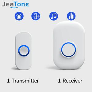 Jeatone 무선 홈 야외 초인종 자체 전원 EU 플러그 방수 300M 도어 벨 사무실 홈 38 종류의 벨소리