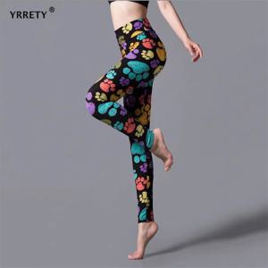 YRRETY 레깅스 레오파드 여성 레오파드 프린트 레깅스 봄과 가을 고탄성 바지 레깅스 하이 웨이스트 엘라스틱 레깅스