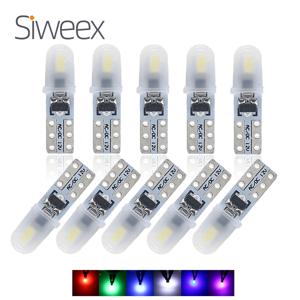 10 Pcs T5 자동 자동차 대시 보드 조명 2 3014 SMD 독서 계기판 램프 극성 없음 Led 전구 흰색 12V DC