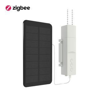 Zigbee 스마트 블라인드 드라이버, 태양 전지 패널 장착 Zemismart 모터, 투야 앱, 알렉사, 구글 홈, 얀덱스, 스마트 홈과 함께 작동, 새로운 디자인