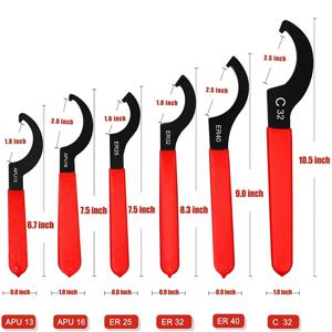 ER25 ER32 ER40 APU13 APU16 CNC 밀링 공구 용 C 형 렌치 선반 도구 클램핑 너트 고 탄소강 ER 스패너