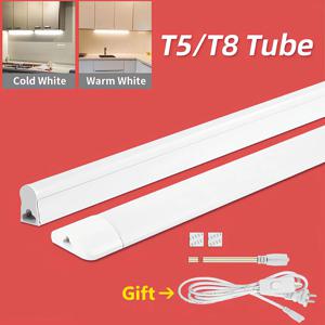 Led 튜브 빛 220v T5/T8 led 브래킷 램프 홈 10W 30/60/90cm 바 조명 산업 상업 전등 주방 연구