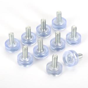 10 Pcs 스레드 M6 M8 가구 글라이드 레벨링 피트 조정 가능한 레벨러 패드 테이블 의자 다리 용 투명 가구 레벨러