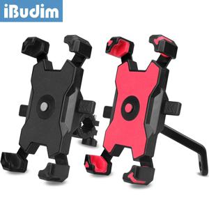 IBudim 자전거 자전거 휴대 전화 홀더 스탠드 범용 스쿠터 오토바이 오토바이 백미러 핸드폰 마운트 지원