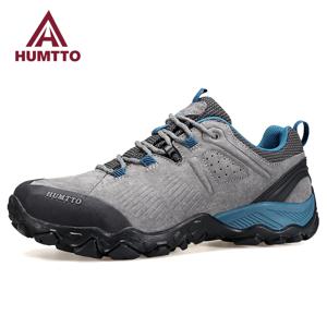 HUMTTO-남성용 방수 신발, 하이킹 신발, 가죽 남성 스포츠 럭셔리 디자이너, 아웃도어 등산, 트레킹 워킹 스니커즈