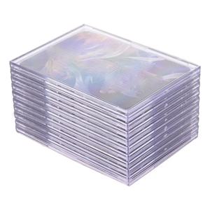 10 개/갑/팩 아크릴 투명한 컬렉션 슬리브 프레임 소장품 거래 농구 스포츠 카드 TCG 카드 사진 카드