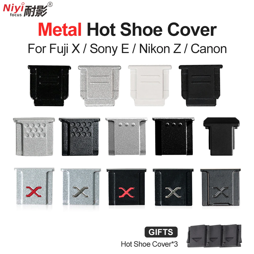 카메라 액세서리 핫슈 커버 플래시 카메라 핫슈 캡 Canon R10 Fujifilm XT3 Nikon ZFC Sony A7M4 용 금속 콜드 슈 커버