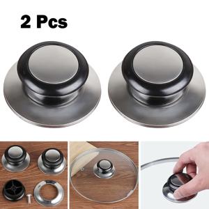 유리 뚜껑 손잡이에 대 한 2pcs 교체 손잡이 손잡이 스테인레스 스틸 냄비 팬 커버 조리기구 손잡이 액세서리 주방 도구