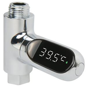 LED 디스플레이 가정용 물 샤워 온도계 5-85 ℃   유량 자체 전원 수온계 모니터링 베이비 케어 에너지 스마트 미터
