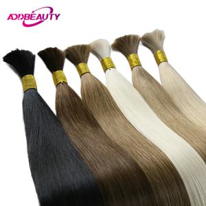 스트레이트 벌크 인간의 머리카락 72cm 100g 긴 레미 인간의 머리카락 대량 땋기용 씨실 없음 처리되지 않은 브라질 인간의 머리카락 확장