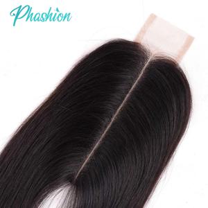 Phashion Kim K 2x6 스위스 투명한 레이스 클로저 스트레이트 바디 웨이브 딥 파팅 브라질 레미 인간의 머리카락 흑인 여성을위한