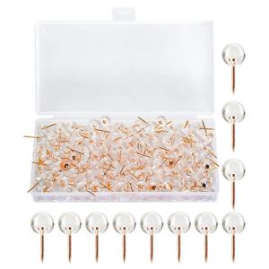 50 Pcs 편리한 압정 책상 액세서리 홈 액세서리 사무실 코르크 보드 공 모양의 푸시 핀 작은 압정 금속 장식
