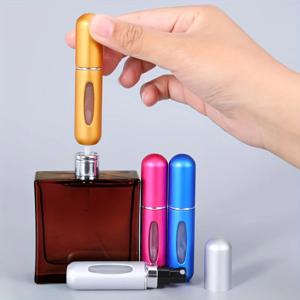 라운드 헤드 향수 리필 병 5ml 바닥 충전 미니 프레스 스프레이 여행 휴대용 여행 리필 형 셀프 펌프 유형