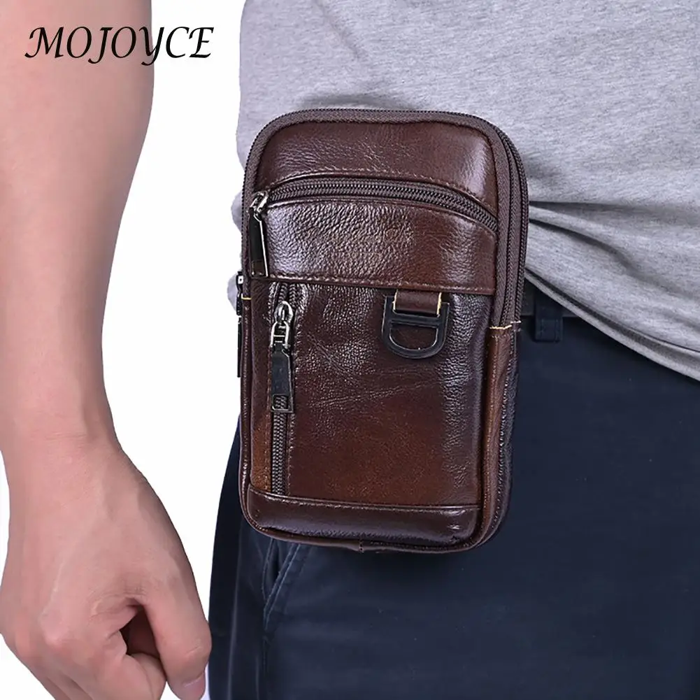 빈티지 남자 쇠가죽 채찍으로 치다 가죽 어깨 Crossbody 가방 허리 화니 팩 남성 벨트 부랑자 여행 캐주얼 전화 메신저 핸드백