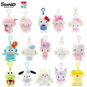 정품 Sanrio Hangyodon 멜로디 Kuromi 펜던트 봉제 인형 작은 매력 Sayuri 모델 인형 인형 장난감 소녀 소년 생일 선물