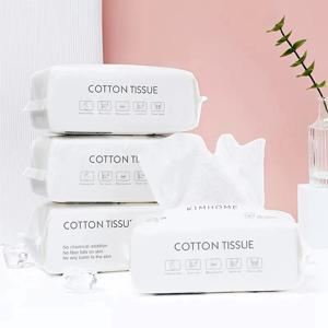 부드러운 목화 건조 물티슈를 세척하기위한 100Pcs 일회용 페이스 타올 얼굴 조직을 세척하고 건조하기위한 얼굴 천 수건