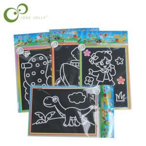 10pcs 어린이 스크래치 몬테소리 그리기 장난감 DIY 종이 만화 미술 그림 교육 몬테소리 어린이 어린이 아기 장난감 선물