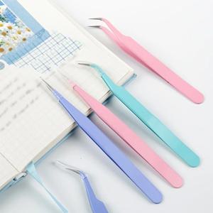스티커 스크랩북, 정밀 수공예품 및 보석 만들기 도구 용 1PC 마카롱 스테인레스 스틸 핀셋