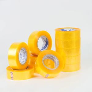 42mm 너비 투명 노란색 포장 테이프, 배송 포장용 헤비 듀티 포장 테이프 모바일 씰링 장식 접착 테이프