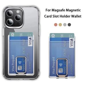 마그네틱 전화 카드 홀더 Magsafe iPhone 16 15 14 13 12 안전 전화 쉘용 은행 카드 보관용 2 in 1 마그네틱 카드 브래킷