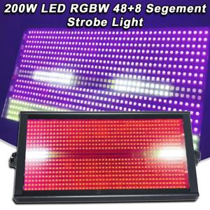 YUER 200W LED 48+8 RGB + 흰색 스트로브 세척 효과 무대 조명 파티 Dj 디스코 실내 클럽 바 스트로브 조명 DMX 제어