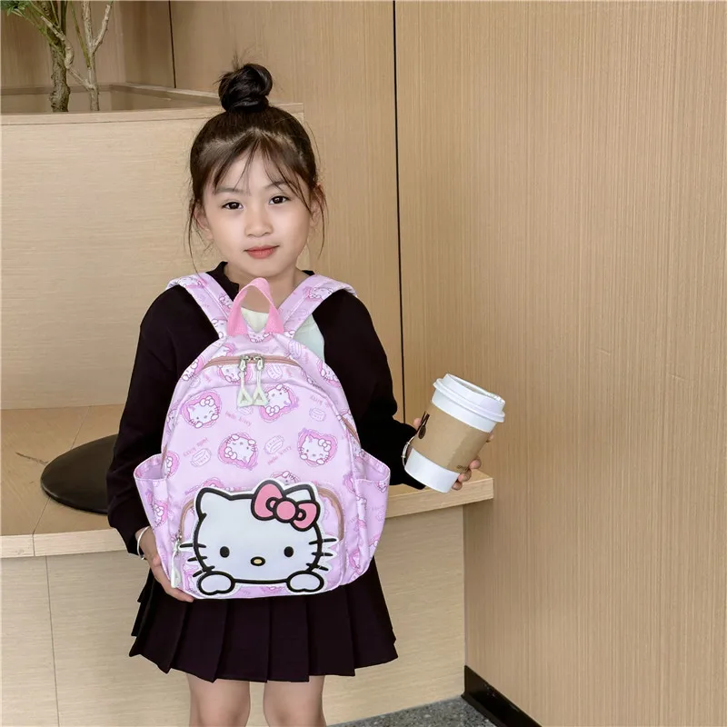 애니메이션 만화 Kuromi 멜로디 Cinnamoroll 배낭 소년 소녀 만화 헬로 키티 카와이 캔버스 패션 어린이 Schoolbag