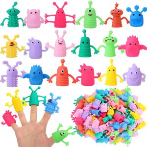 10/20PCS 귀여운 괴물 손가락 토퍼 장난감 어린이를위한 부드러운 고무 신축성 Fidget 생일 파티 호의 손님 선물 케이크 필러