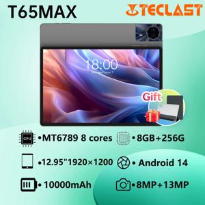 Teclast T65MAX 태블릿, MT6789(G99) 8 코어 2.2GHz, 8GBRAM, 256GB ROM, 12.95 인치 1200 × 1920iPS, WIFI5G, 4G, 10000mAh, C타입, 13MP + 8MP