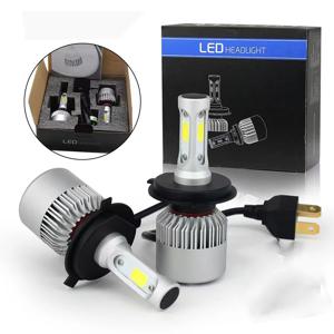 2pcs 자동차 S2 헤드 라이트 전구 LED H1 H7 H4 9005 9006 자동 72W 8000LM 6500K 오류 없음 램프 낮은 높은 빔 9-36V 조명