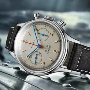 남성용 시계 1963 파일럿 자동 시계 42mm 방수 레트로 쿼츠 크로노그래프 빈티지 드레스 시계