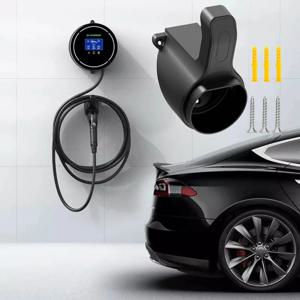 전기 자동차용 EV 충전기 플러그 거치대, 타입 2 IEC62196 충전 케이블 플러그 스탠드, 추가 보호 벽 장착 월박스