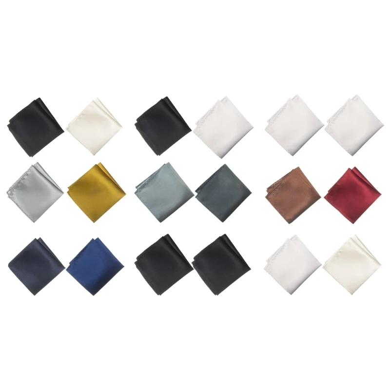 2PCS 남자 포켓 손수건 Classcial 비즈니스 정장 Hankies 공식적인 행사에 대 한 포켓 스퀘어 전문 양복