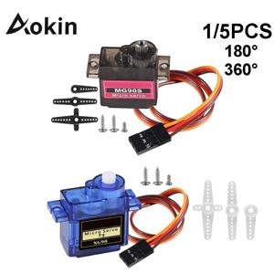 Aokin SG90 MG90S 9g 디지털 미니 마이크로 서보 180/360도 RC 헬리콥터 비행기 미니 보트 자동차 MG90 9G Trex 450 RC 로봇용