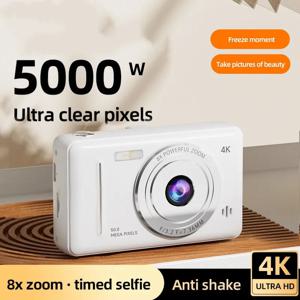 4K 디지털 카메라 듀얼 카메라 플래시 5천만 HD 픽셀 픽셀 레트로 Ccd 휴대용 카드 보급형 카메라 자동 초점