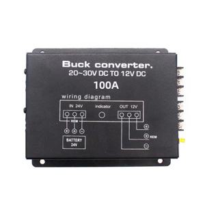 온도 제어 기능이 있는 전기 컨버터, 골프 카트 클럽, 자동차 트럭 버스용, 100A DC 24V-12V, 신제품