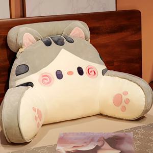 70*50CM 대형 침대 머리 등받이 베개, 소파 쿠션 기숙사 독서 베개, 임산부 허리 보호 만화 패턴