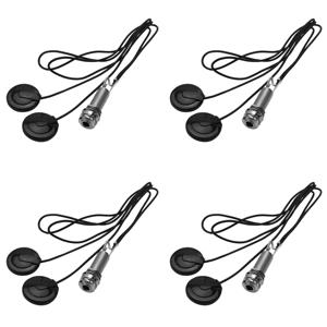 BAAU 4pcs 21인치 와이어 길이 1/4인치 출력 잭 2 in 1 기타 바이올린용 피에조 픽업 디스크 변환기(커버 포함)