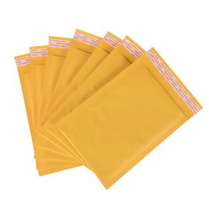 10PCS 노란색 버블 메일러 크래프트 종이 패딩 봉투 가방 중소 기업 배송을위한 충격 방지 포장