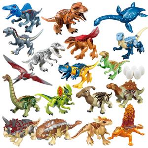 쥬라기 세계 공룡 Velociraptor Triceratops Indominus T-Rex 모델 조립 교육 빌딩 블록 어린이를위한 장난감 선물