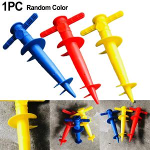 1pc 우산베이스 바닥 포크 스파이크 조정 가능한 태양 해변 파티오 31x17cm 플라스틱 모래 지상 고정 도구 스파이크 색상 랜덤