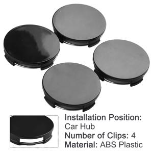 4pcs 65mm 자동차 차량 휠 허브 센터 캡 커버 ABS 블랙 대부분의 자동차 트럭 바퀴 타이어 부품 마모 부품